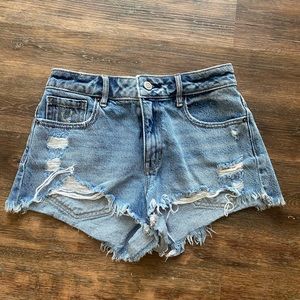 Pacsun Light wash high rise festival shorts